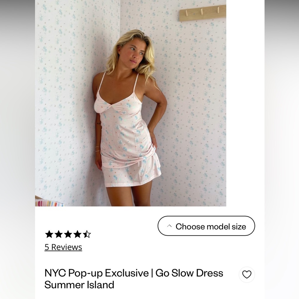 Djerf Avenue go slow dress summer island xxs / xs